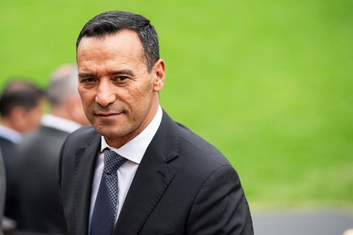 11 de março de 2025, Bogotá, Cundinamarca, Colômbia: O novo ministro da Defesa da Colômbia, Pedro Sanchez, participa da cerimônia de posse como novo ministro da Defesa em 11 de março de 2025 na escola de cadetes militares Jose Maria Cordova em Bogotá, Col