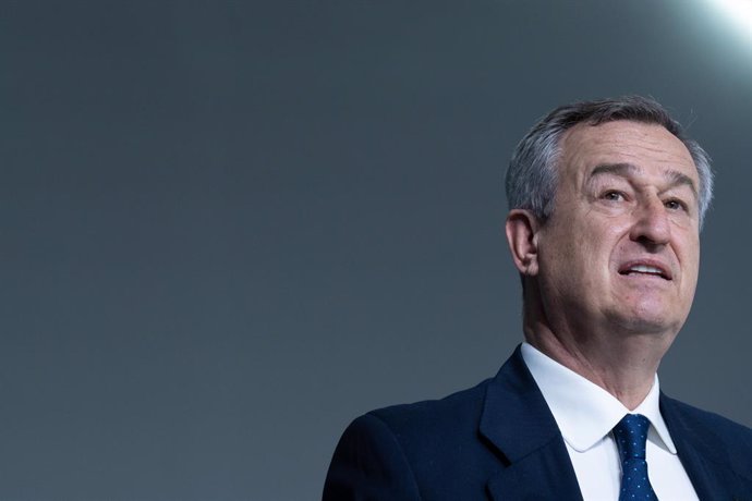 El consejero delegado de Banco Sabadell, César González-Bueno, durante la junta general de accionistas del Banco Sabadell, a 20 de marzo de 2025, en Sabadell, Barcelona, Catalunya (España)