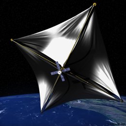 Projeto de uma espaçonave equipada com uma vela leve