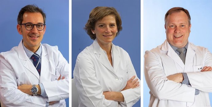 Los doctores Arredondo, Herráiz y Pastor, coordinador y especialistas –respectivamente- del Área de Cancer Gastrointestinal del Cancer Center Clínica Universidad de Navarra.