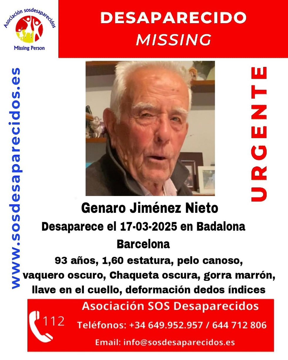 Buscan a un hombre de 93 años desaparecido en Badalona (Barcelona)
