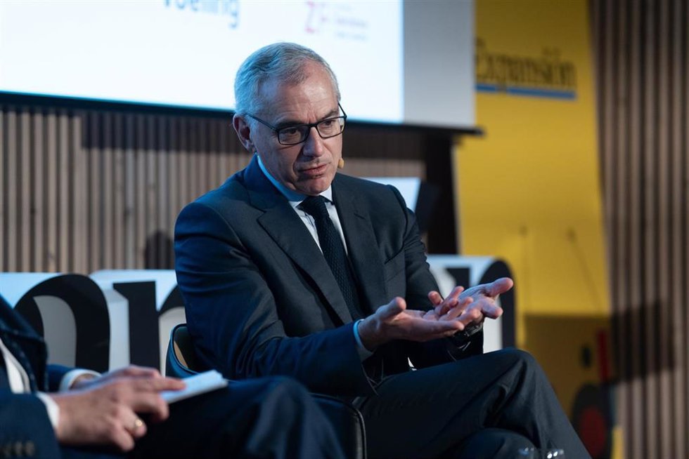 El presidente y consejero delegado de Puig, Marc Puig, durante la jornada sobre Catalunya 'Hacia un crecimiento sostenible', de 'Expansión', en el Recinte Modernista Sant Pau, a 31 de marzo de 2025, en Barcelona, Cataluña (España).