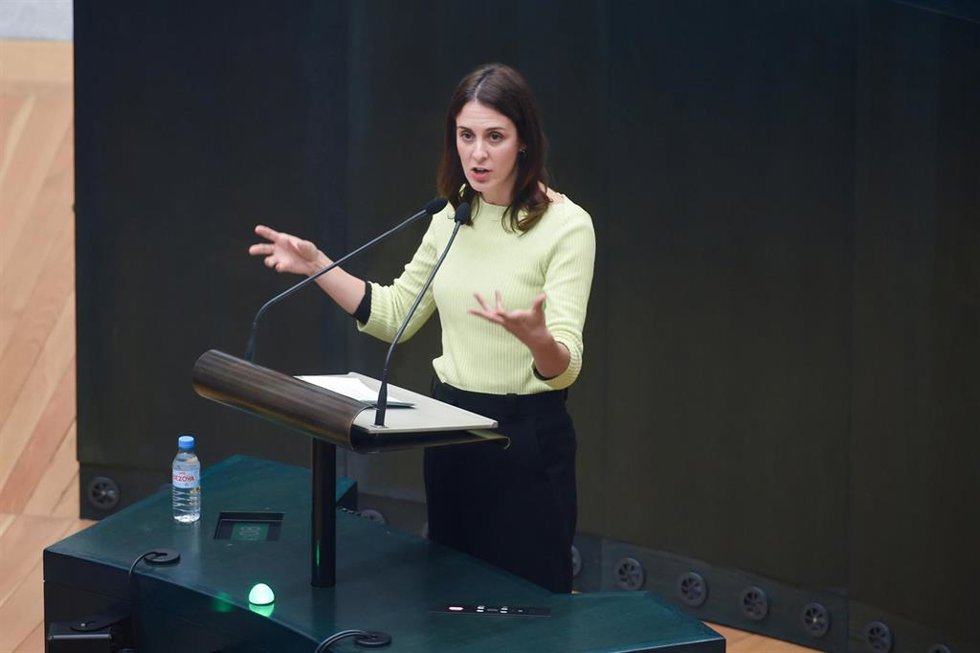 Archivo - La portavoz de Más Madrid en el Ayuntamiento de Madrid, Rita Maestre, interviene durante un pleno del Ayuntamiento de Madrid, en el Palacio de Cibeles, a 26 de noviembre de 2024, en Madrid (España). 