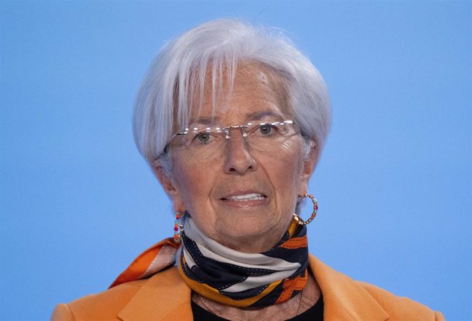 06 March 2025, Hesse, Frankfurt/Main: Christine Lagarde, President of the European Central Bank (ECB), speaks at the Bank's regular press conference after the Governing Council meeting. The European Central Bank (ECB) cuts key interest rates in the eurozo