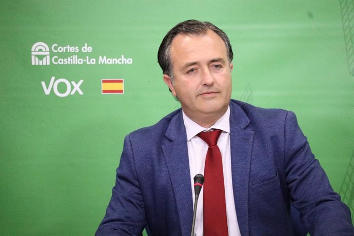El portavoz de Vox en las Cortes de C-LM, David Moreno.