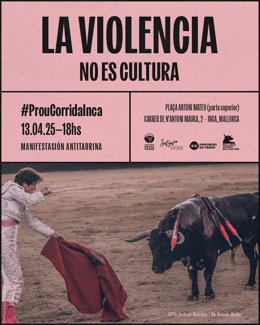 Cartel de la convocatoria de la protesta.