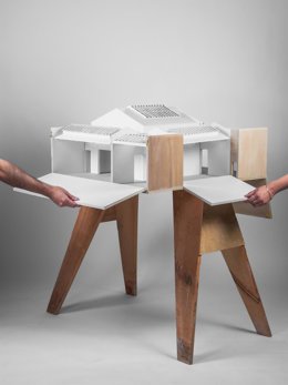 Archivo - Maqueta del Pabellón de España realizada por el alumnado de la Universidad de Cornell (Nueva York, Estados Unidos).