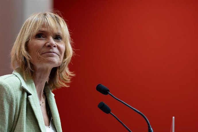 Archivo - La viceprimera secretaria del PSC, Lluïsa Moret, durante una rueda de prensa, a 16 de septiembre de 2024