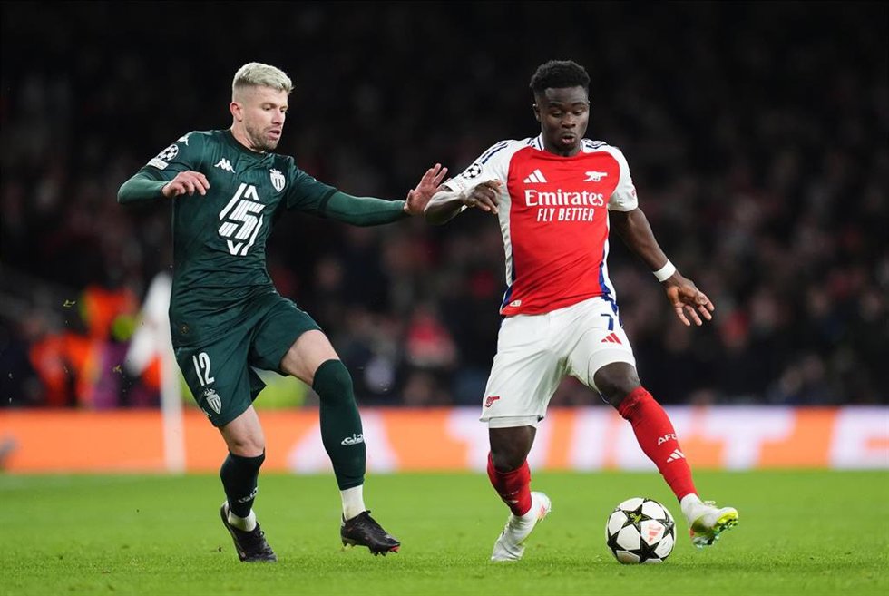Archivo - Bukayo Saka durante un partido con el Arsenal FC