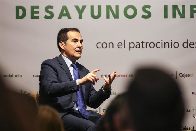El consejero de Justicia, José Antonio Nieto, en una imagen de archivo de un Encuentro Informativo de Europa Press Andalucía en la Fundación Cajasol. 