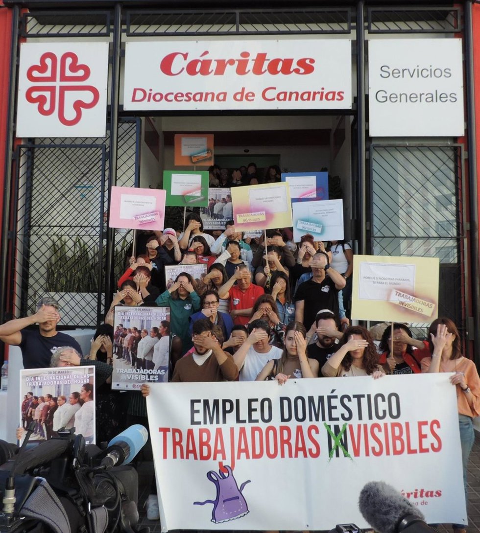 Cáritas Diocesana de Canarias en su reivindicación por el 30M