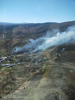 Imagen de uno de los incendios declarados en Castilla y León.