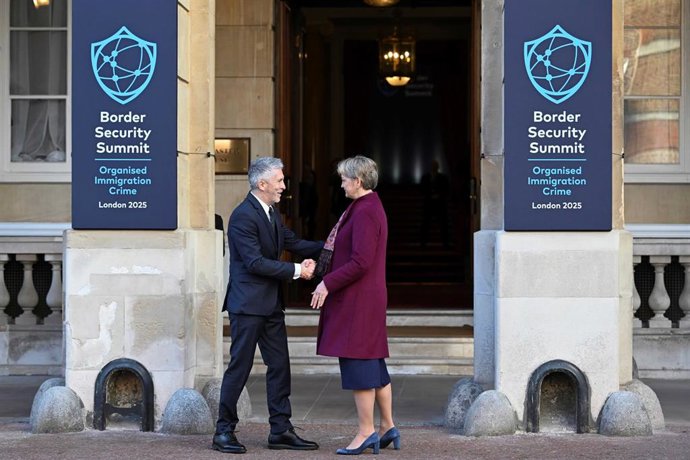 El ministro del Interior, Fernando Grande-Marlaska, en la 'Cumbre de Seguridad Fronteriza: Inmigración y Crimen Organizado'.