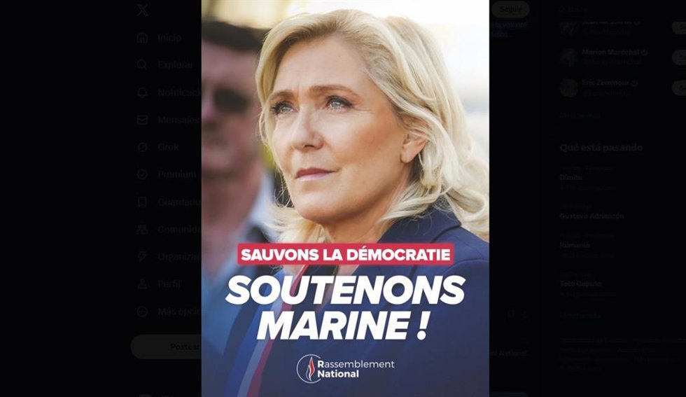 Campaña de apoyo a Marine Le Pen tras su inhabilitación