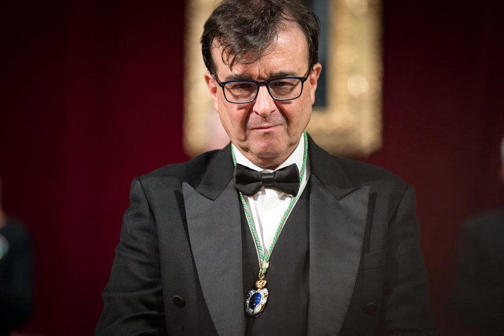 Archivo - El escritor Javier Cercas durante su acto de ingreso para ocupar la silla R, en la Real Academia Española, a 24 de noviembre de 2024, en Madrid (España). La obra de Cercas ha sido traducida en más de veinte países y a más de treinta idiomas? y