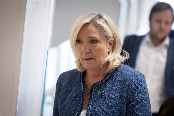 A líder do partido de extrema direita National Rally, Marine Le Pen