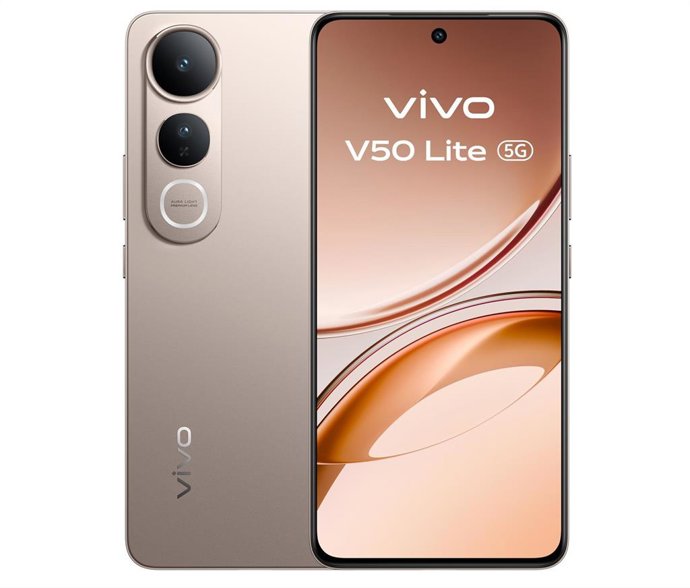 Vivo V50 Lite en color dorado