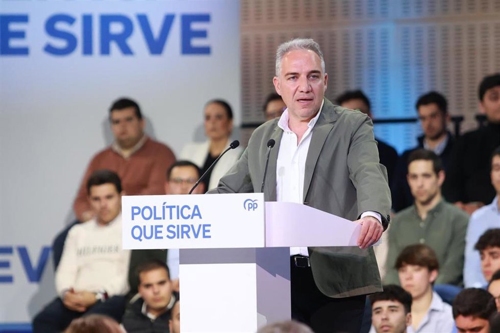El vicesecretario de Coordinación Autonómica y Local y Análisis Electoral del PP, Elías Bendodo, participa en la segunda jornada de la Interparlamentaria del PP que se celebra en Sevilla.