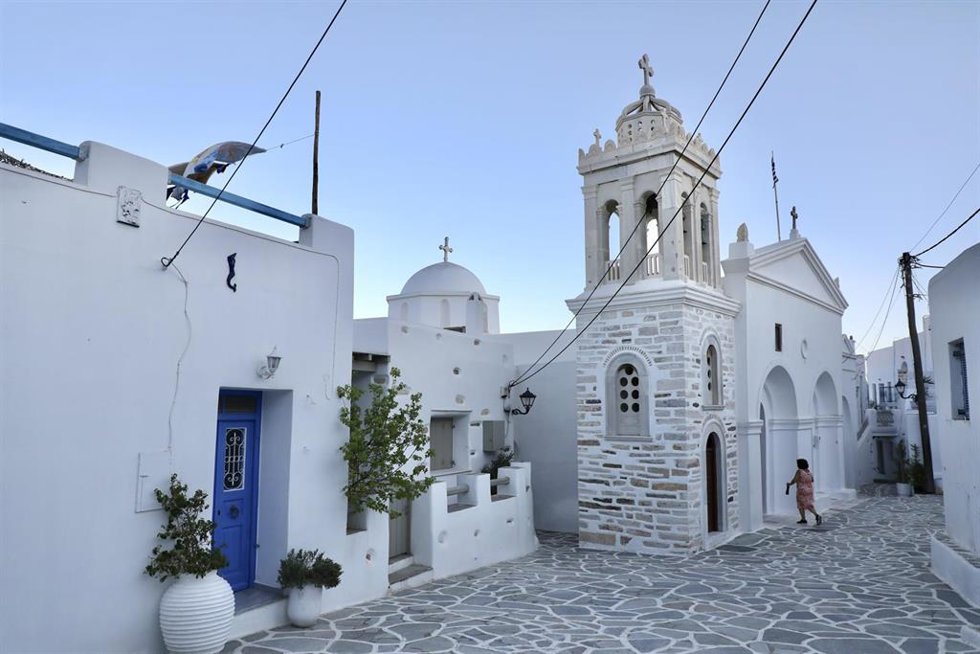 Archivo - Iglesia en la localidad griega de Marpissa, en la isla de Paros