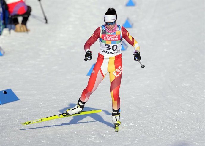Archivo - La esquiadora de fondo española Naia González.