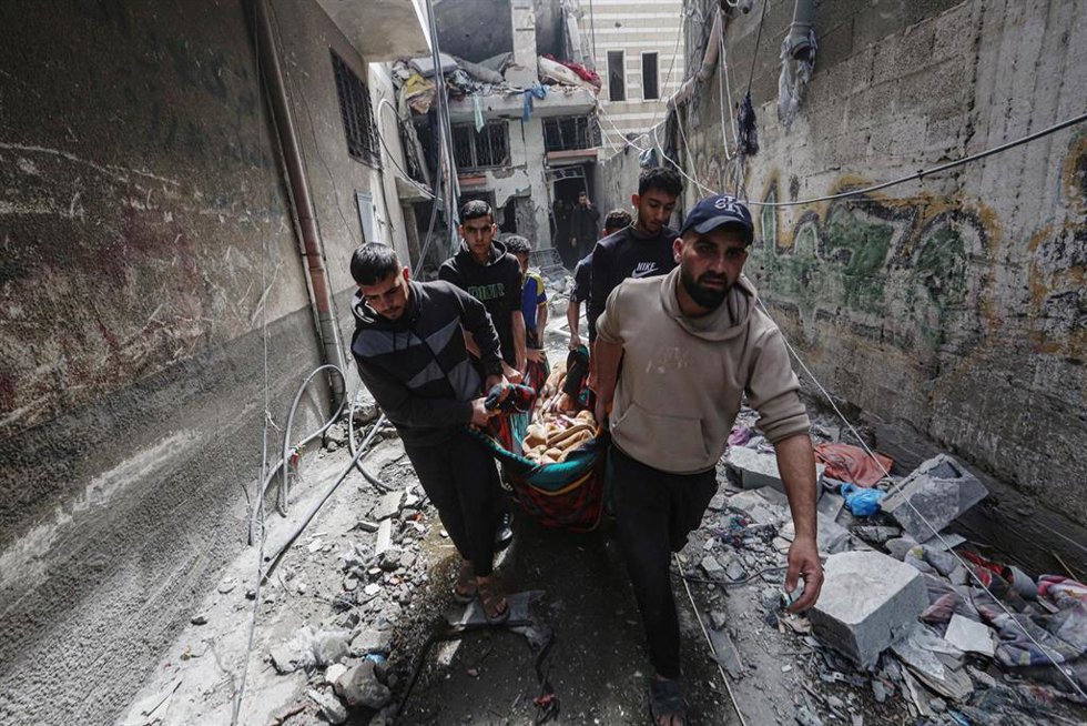 Palestinos en Gaza