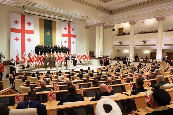 Archivo - Imagen de archivo del Parlamento de Georgia. 