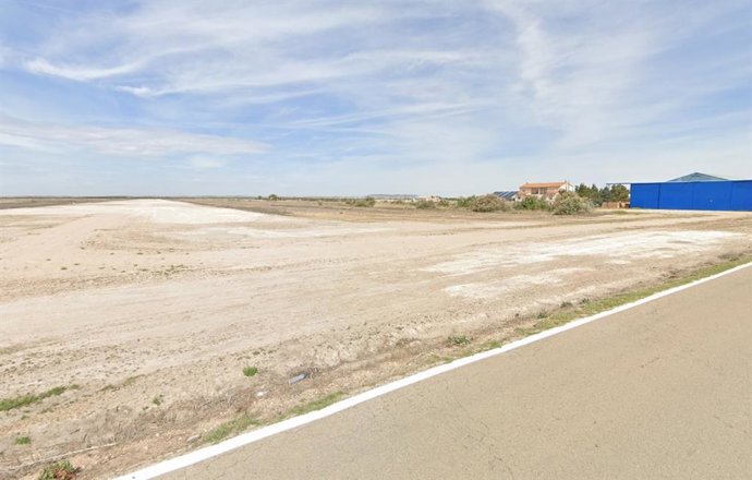 Aeródromo de La Mancha visto a través de Google Street View.