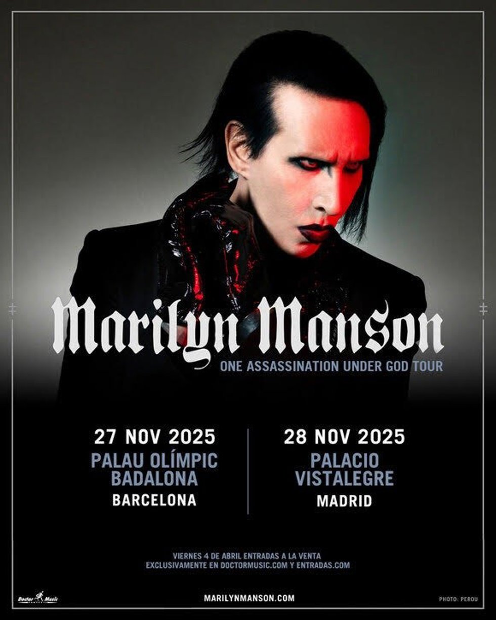Cartel de los conciertos de Marilyn Manson en España en 2025
