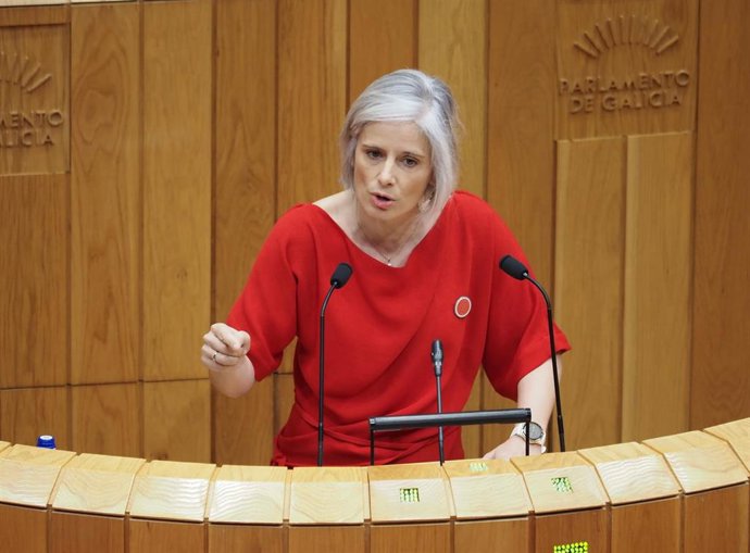 Archivo - La diputada del PSdeG Patricia Iglesias en el Parlamento gallego.