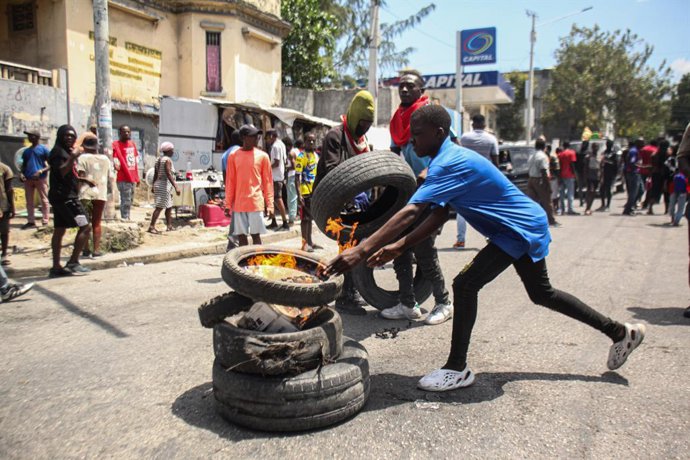 27 de março de 2025, Porto Príncipe, Porto Príncipe, Haiti: Protesto contra a insegurança em Porto Príncipe.