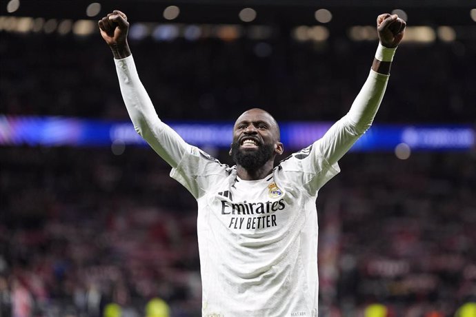 Antonio Rüdiger celebra un gol con el Real Madrid.
