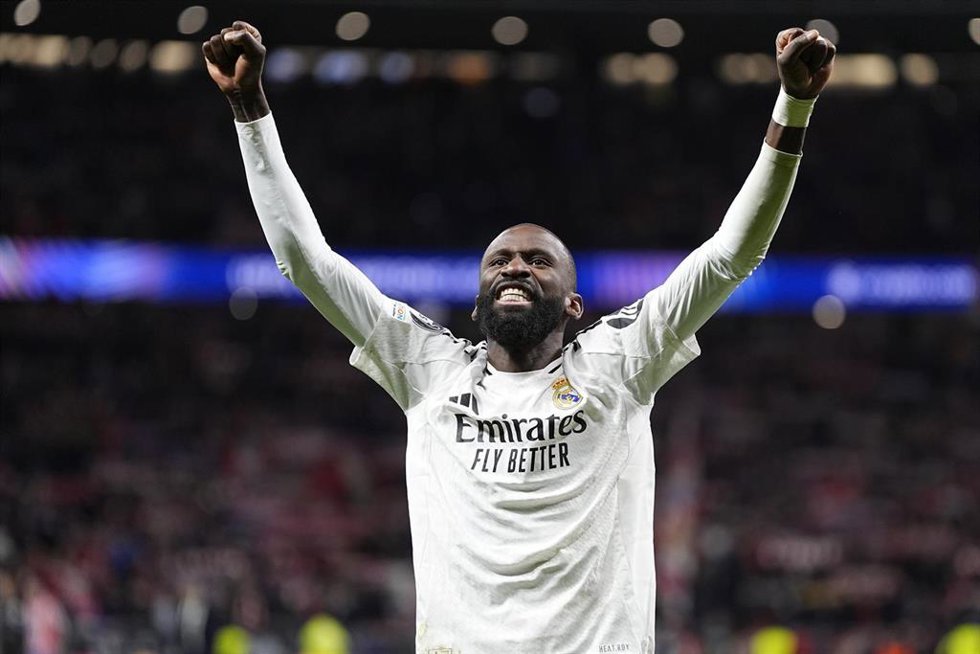 Antonio Rüdiger celebra un gol con el Real Madrid.