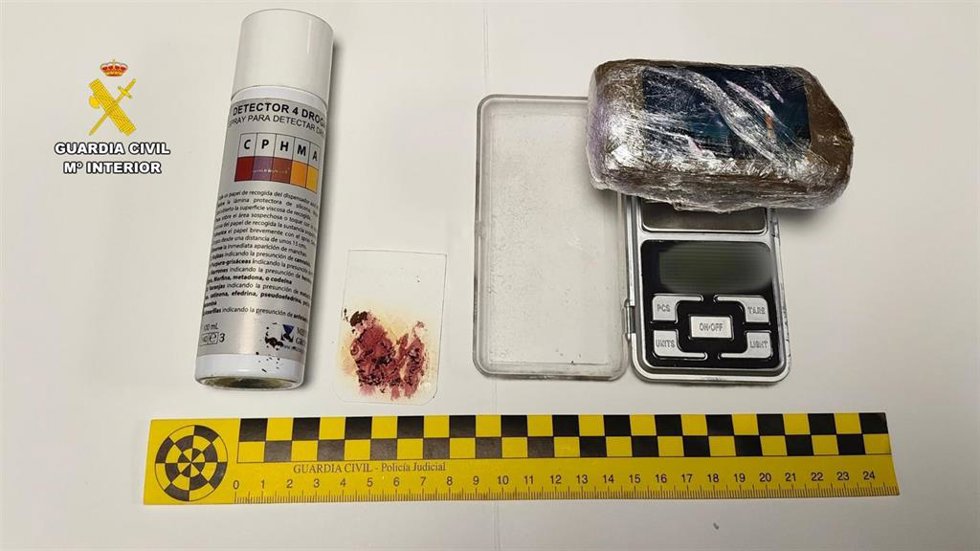 Droga intervenida en Cáceres.