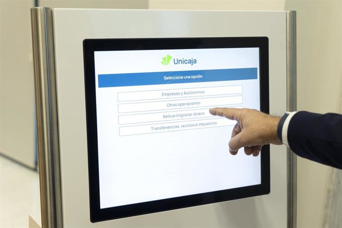 Imagen de un servicio de pago de Unicaja.