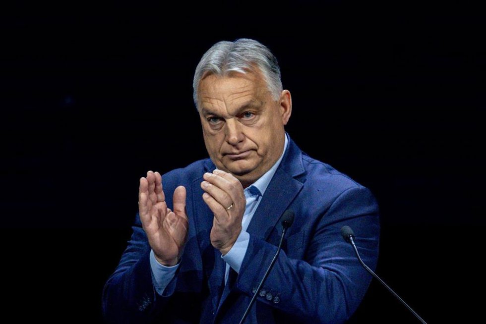 Archivo - El primer ministro de Hungría, Viktor Orban, durante la cumbre Patriots en Madrid 