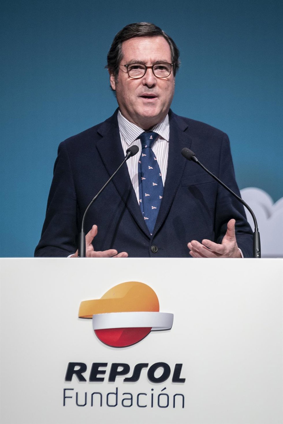 Archivo - El presidente de la CEOE, Antonio Garamendi, en una imagen de archivo