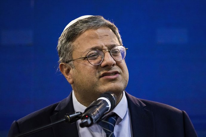 Archivo - Arquivo - Itamar Ben Gvir, líder do partido de extrema direita Otzma Yehudit e Ministro da Segurança Nacional de Israel (arquivo)
