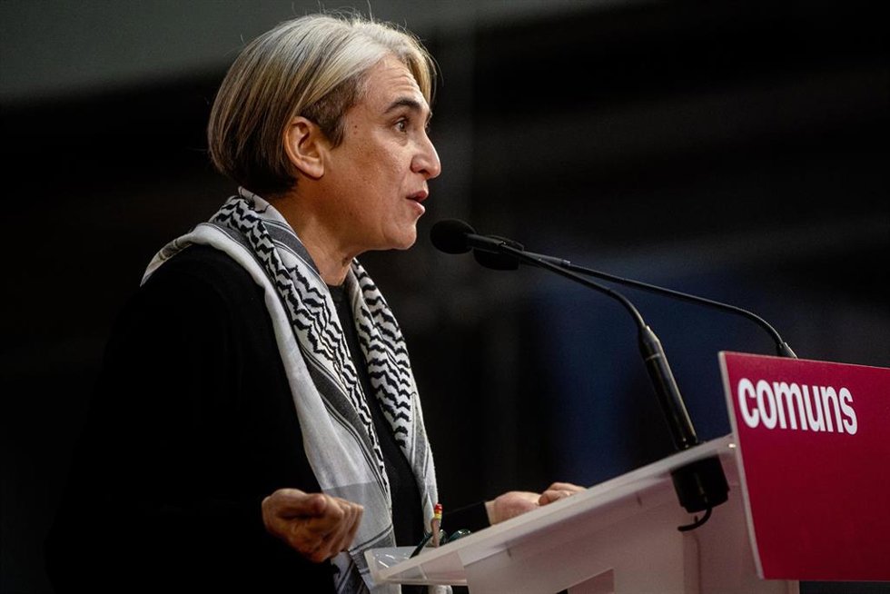 Archivo - La exalcaldesa de Barcelona y excoordinadora de Catalunya en Comú, Ada Colau, interviene durante la primera jornada de la Assemblea Nacional de Catalunya en Comú, en el Campus Ciutadella de la Universitat Pompeu Fabra, a 16 de noviembre de 202