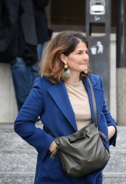 La directora de Google España, Fuencisla, a su salida del juzgado de primera instancia de Plaza de Castilla para declarar como testigo por el ‘caso Begoña’, a 2 de abril de 2025, en Madrid (España).
