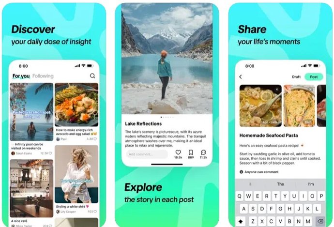 O aplicativo de fotos TikTok Notes.