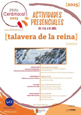 Cartel de actividades de la iniciativa 'Hola cerámica' en Talavera.