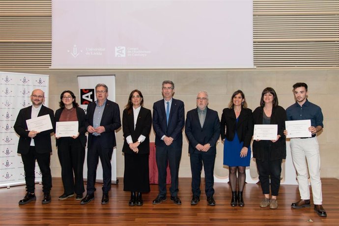 Entrega de los Premis CAC en Lleida, con la consellera Núria Montserrat y el presidente del CAC Xevi Xirgo