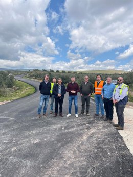 Visita a las obras en la carretera JA-9105.