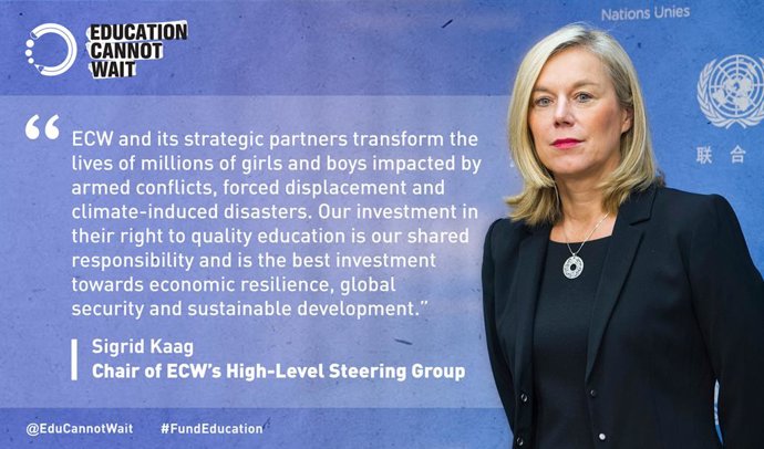 “Education Cannot Wait And Its Strategic Partners Transform The Lives Of Millions Of Girls And Boys Impacted By Armed Conflicts, Forced Displacement And Climate-Induced Disasters. Our Investment In Their Right To Quality Education Is Our Shared Responsibi