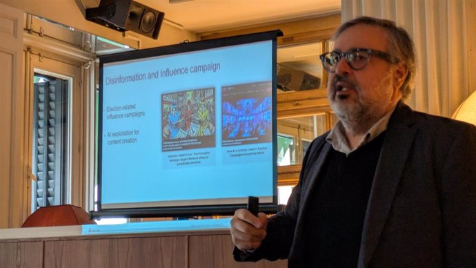 El director técnico para España y Portugal de Check Point, Eusebio Nieva, en la presentación del segundo 'Security Report Iberia'