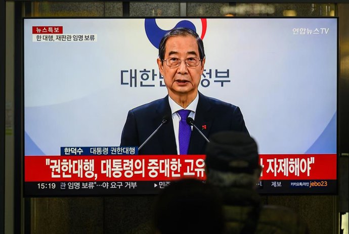 Archivo - El presidente interino de Corea del Sur, Han Duck Soo