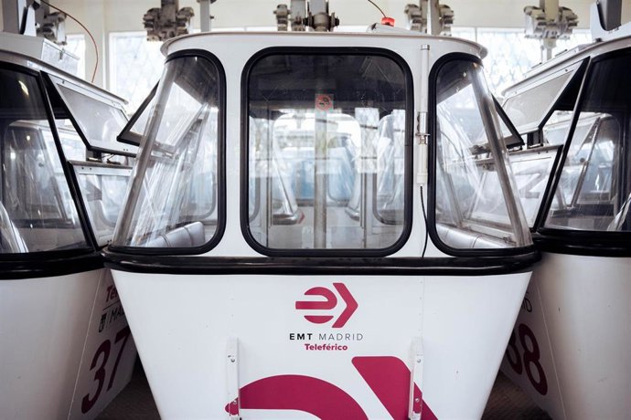 Archivo - Cabinas del Teleférico de Madrid en la Casa de Campo, a 7 de febrero de 2024, en Madrid (España).