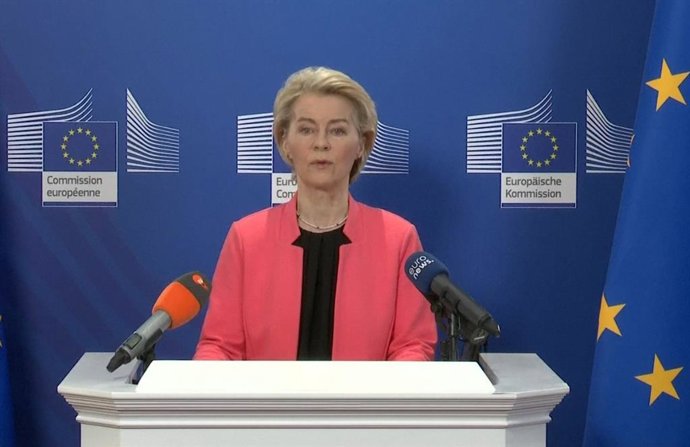 Roda de premsa de la presidenta de la Comissió Europea, Ursula von der Leyen, des d'Uzbekistan