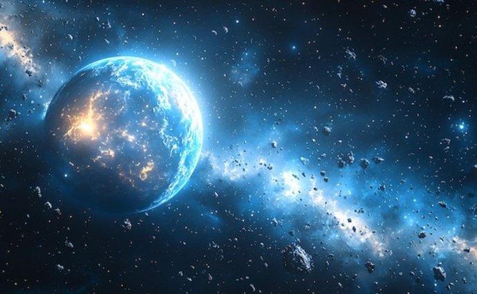 A Terra primitiva foi bombardeada por meteoritos que desempenharam um papel crucial na alteração e reciclagem da crosta primitiva da Terra.