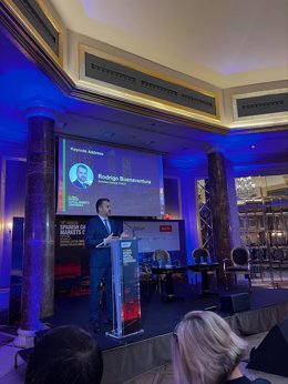 El secretario general de IOSCO, Rodrigo Buenaventura, en la XVI conferencia anual de AFME, en Madrid, España.